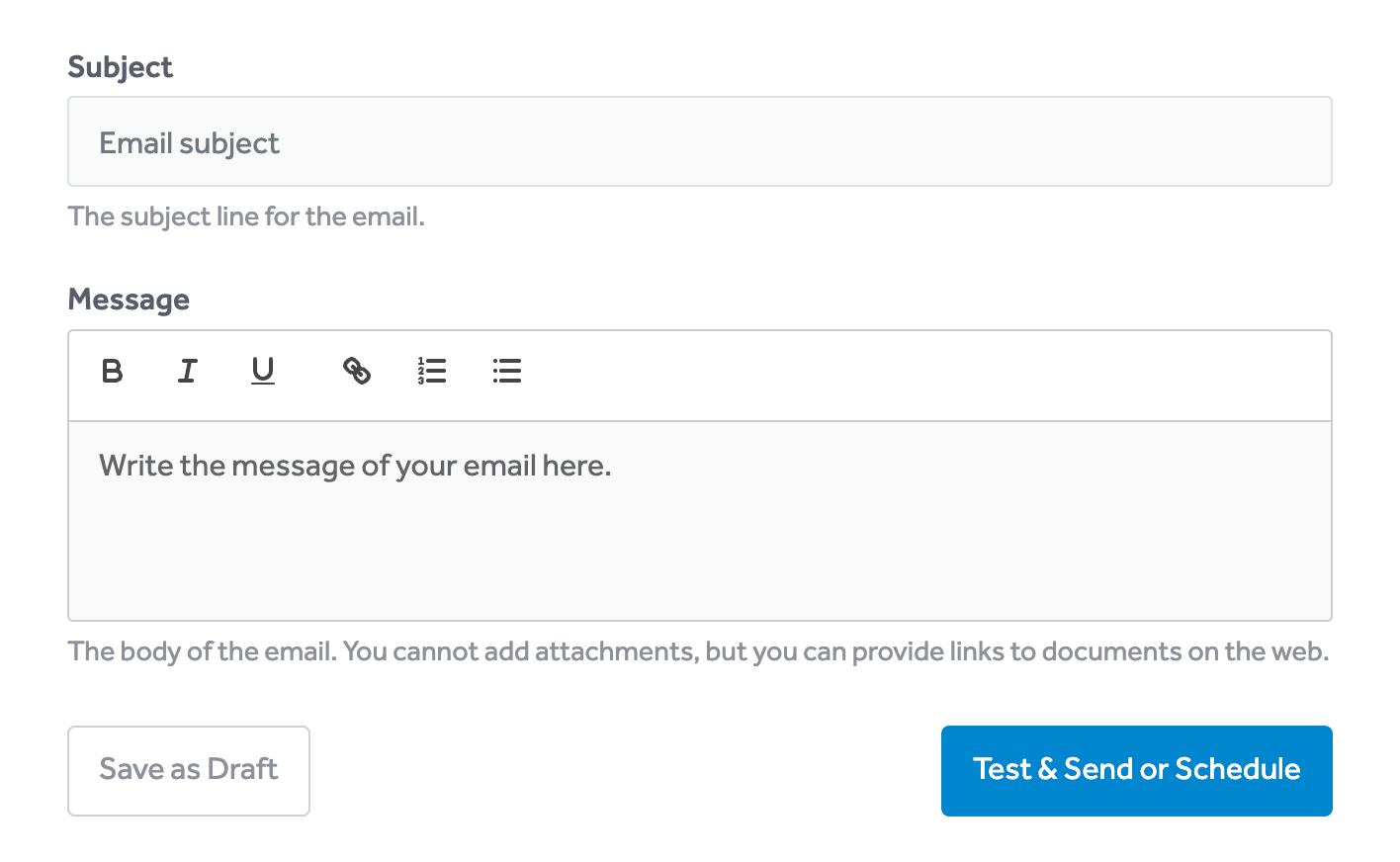 Draft Email Form