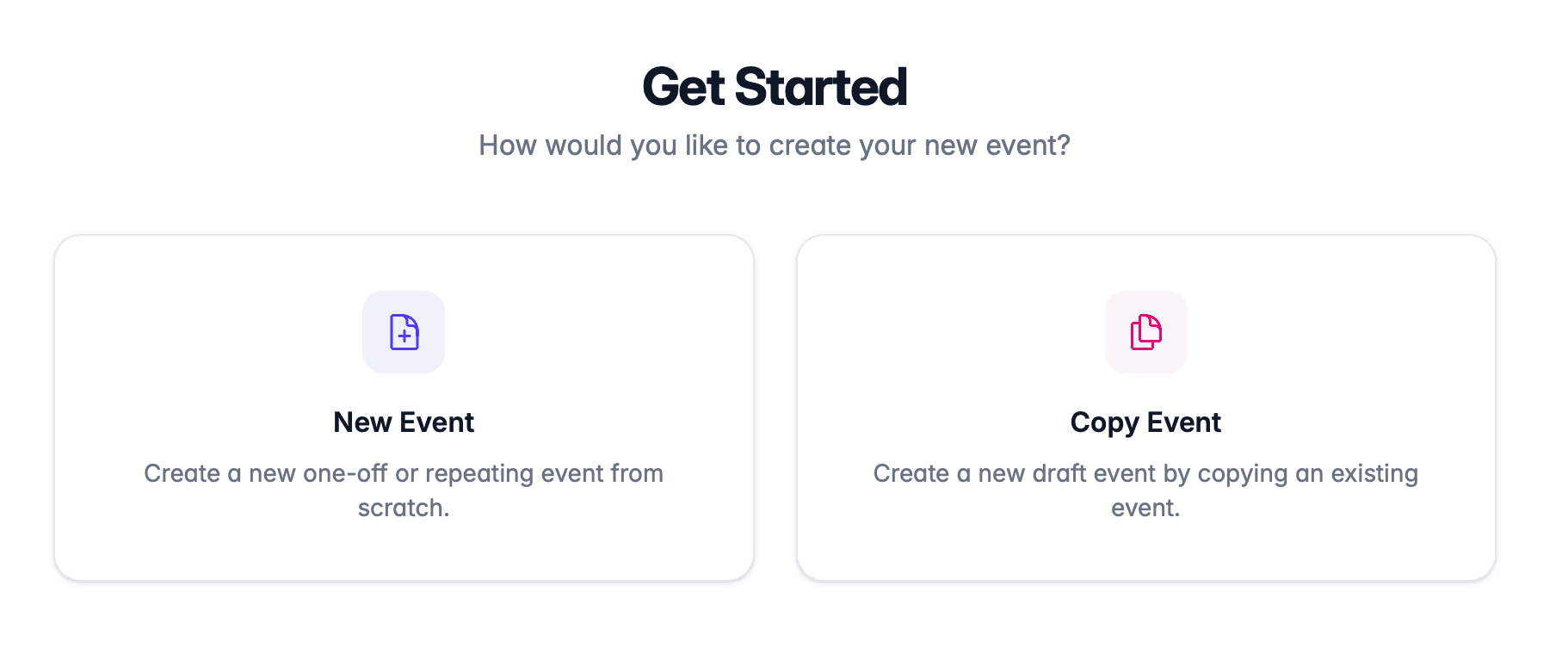 New event choice