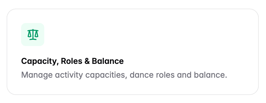 Roles and balance on published event