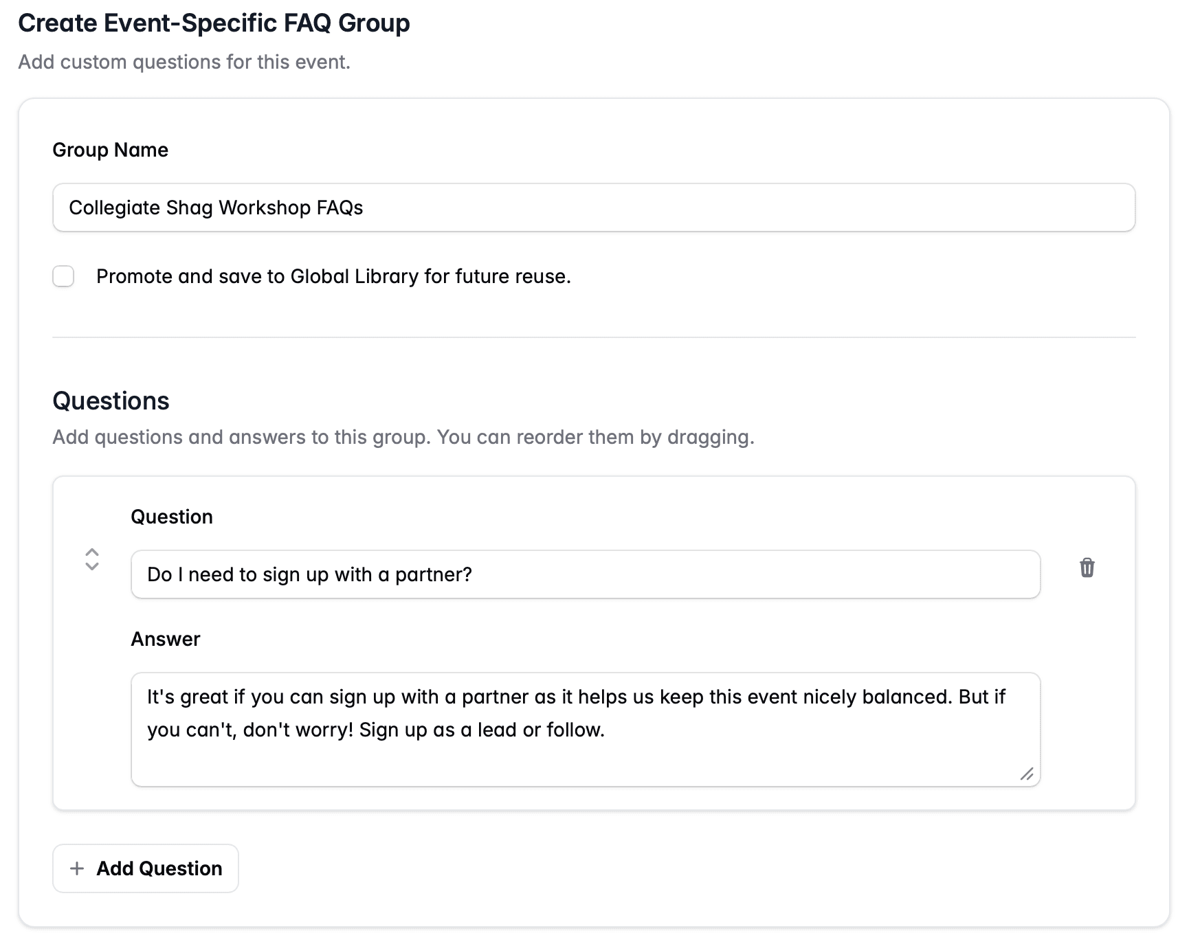 Creating FAQs