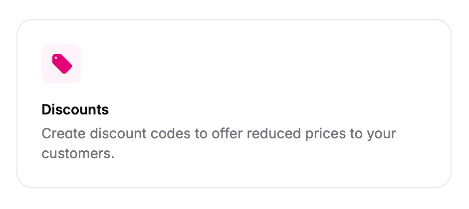 Discounts on published event